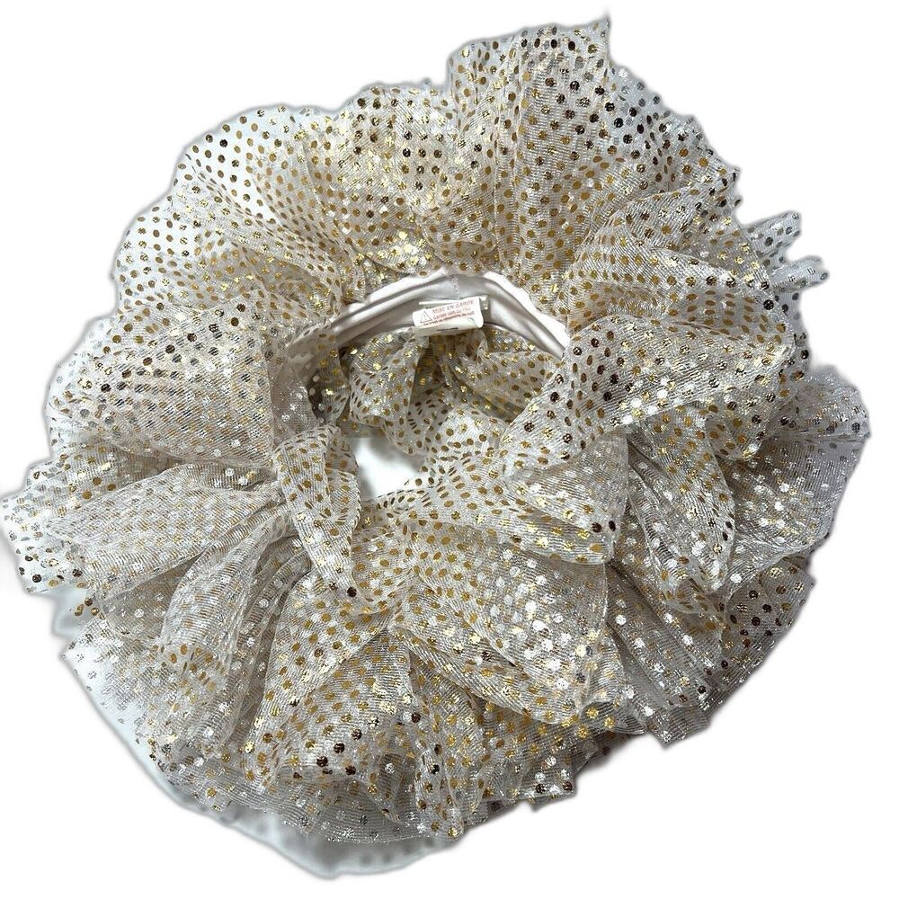 So'Dorable Baby Tutu Skirt 0–6M Gold Silver Foil Dot Holiday Photo Ready